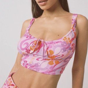 Tiger Mist Cesar Crop Top Swirl Print